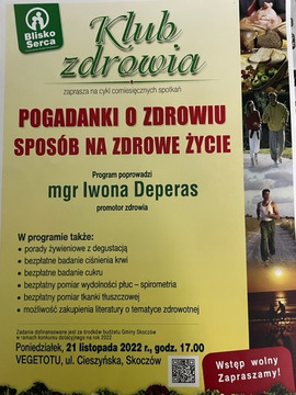 https://skoczow.bliskoserca.pl/aktualnosci/klub-zdrowia-w-skoczowie-21-11-2022,2783