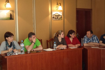 Spotkanie z fundacją SOKHUMI w Ratuszu Miejskim w Ozurgeti. Omawialiśmy aktualne problemy społeczne.