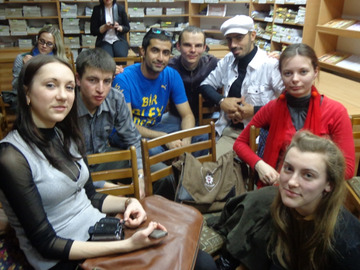 Spotkanie klubu ukraińskiej mowy, na które przybyli nasi tureccy wolontariusze.