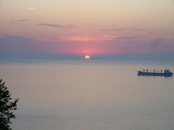 Zachód słońca nad Morzem Czarnym.